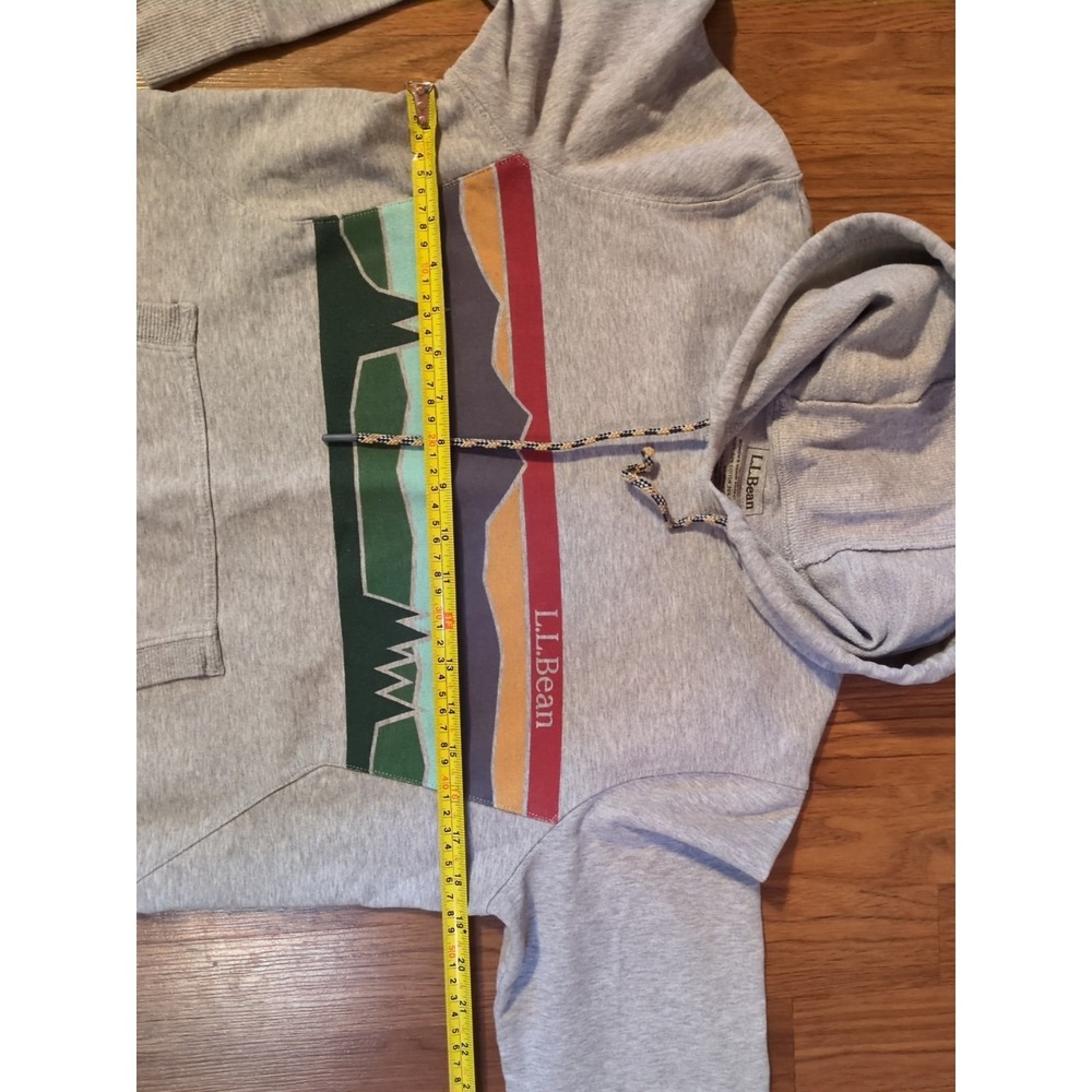 LL Bean Hoodie Womens S Reg Gray Sweatshirt Mountain Cozy Camp Sweater Thumbhole - Picture 9 of 12